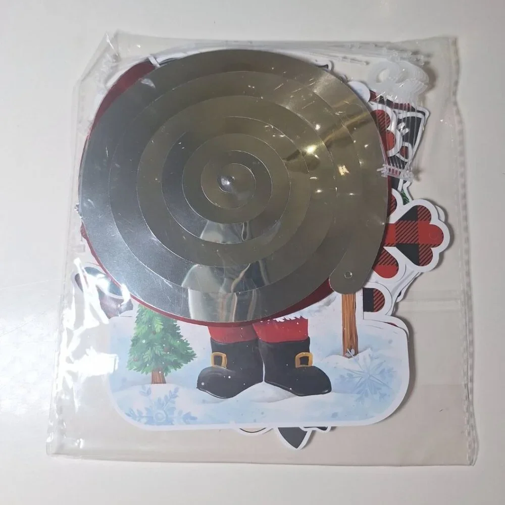 Christmas Happy Holidays Buffalo Plaid Decorations Hanging Party Streamer Banner